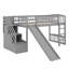 Lit mezzanine simple avec deux tiroirs et glissade Playful Stairway-231554670
