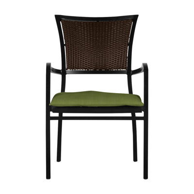 Aire Stacking Patio Dining Armchair With Cushions
