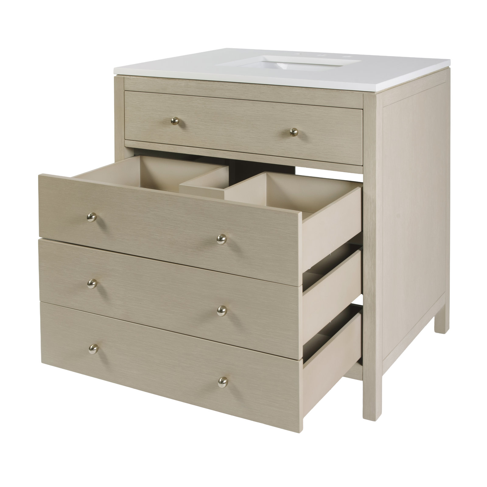 Celine 36" Acacia Single Bathroom Vanity, Antique Taupe