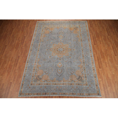 Distressed Over-Dyed Traditional Area Rug 8x11