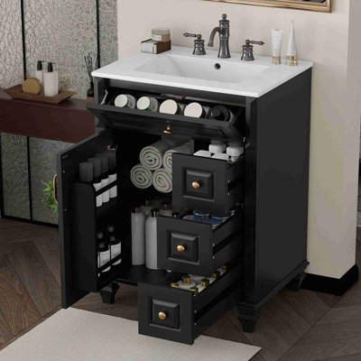 Meuble-lavabo de salle de bain avec lavabo