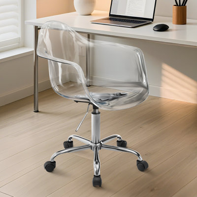 Clear Acrylic Desk Chair with Adjustable Height by Mercer41