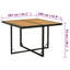 Hange Rectangular Metal Outdoor Dining Table - 109 cm W 107 cm D