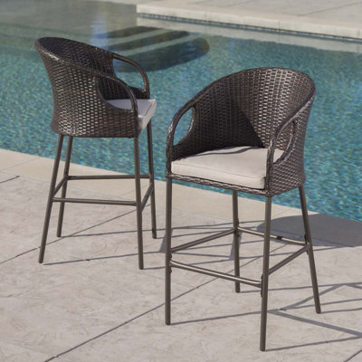 Outdoor PE Rattan Barstools