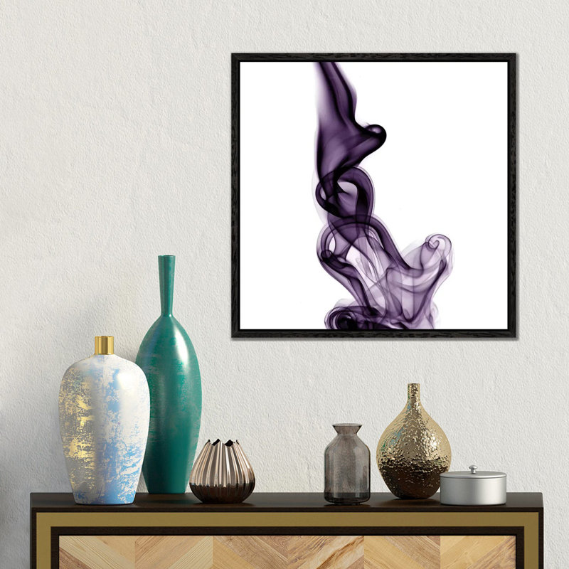 Smoke VII 1 Piece Wall Art on Canvas, 45.72 cm H x 45.72 cm W, Black Floater Framed