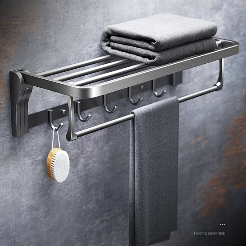Foldable Stainless Steel Bathroom Towel Rack - 304 Grade Durable Hotel-Grade Space-Saving Shelf For Bathroom And Shower Organization