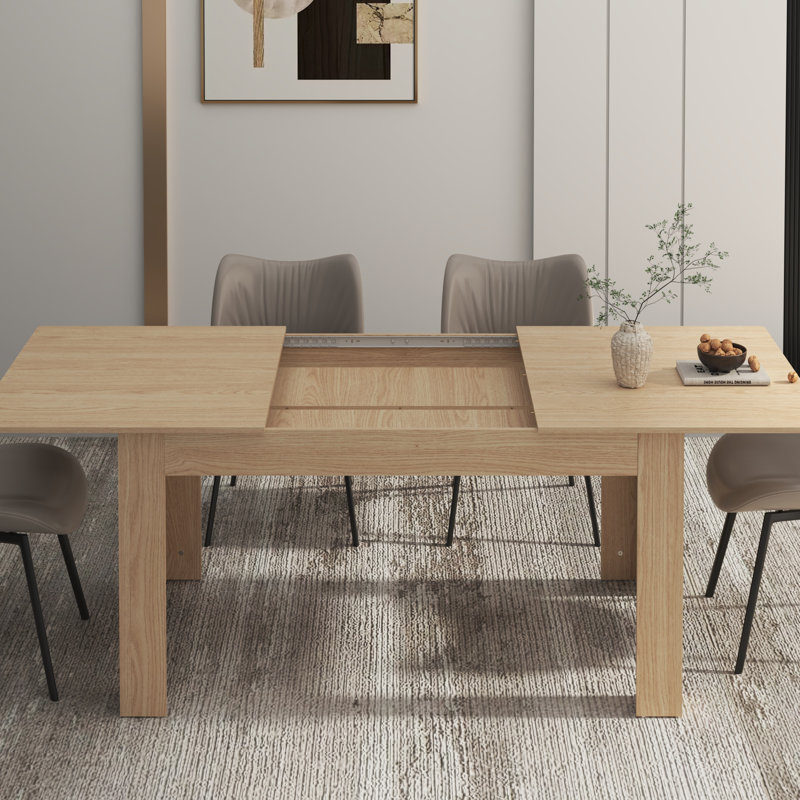 Rhu Extendable Pine Dining Table, Natural Wood