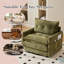 Fauteuil d'appoint pivotant en tonneau avec revêtement en chenille et accoudoirs rembourrés à base métallique à 360 degrés-1320796774
