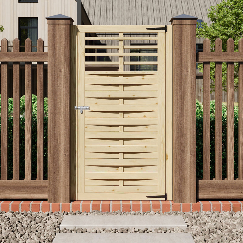 Wooden Garden Gate with Door Latch