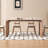 White + Nut-brown Rectangular Sintered Stone + Solid Wood Dining Table-322387796