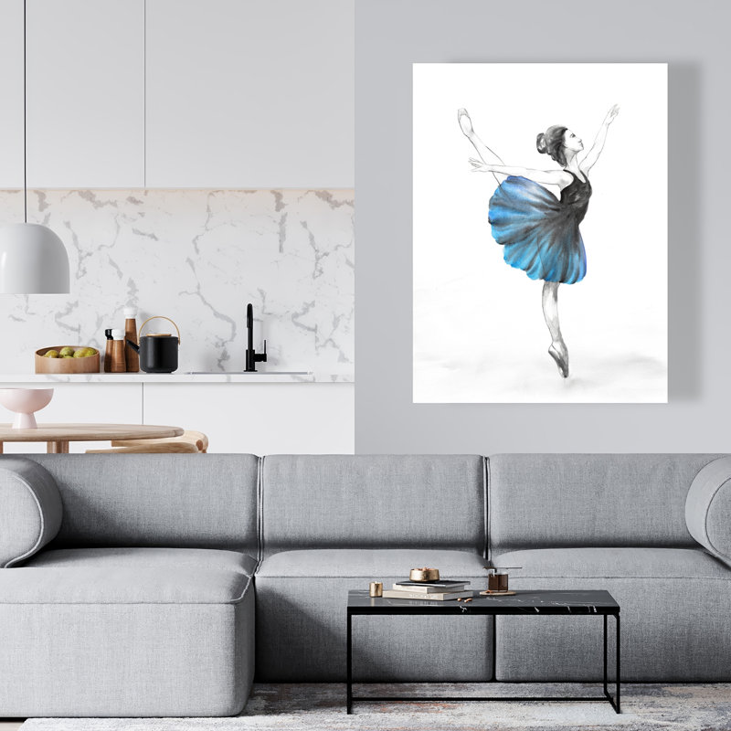 Small Blue Ballerina Canvas | Hobbies Bedroom Decor
