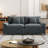 83.9-Inch Modular Sectional In Chenille Fabric-2027211941