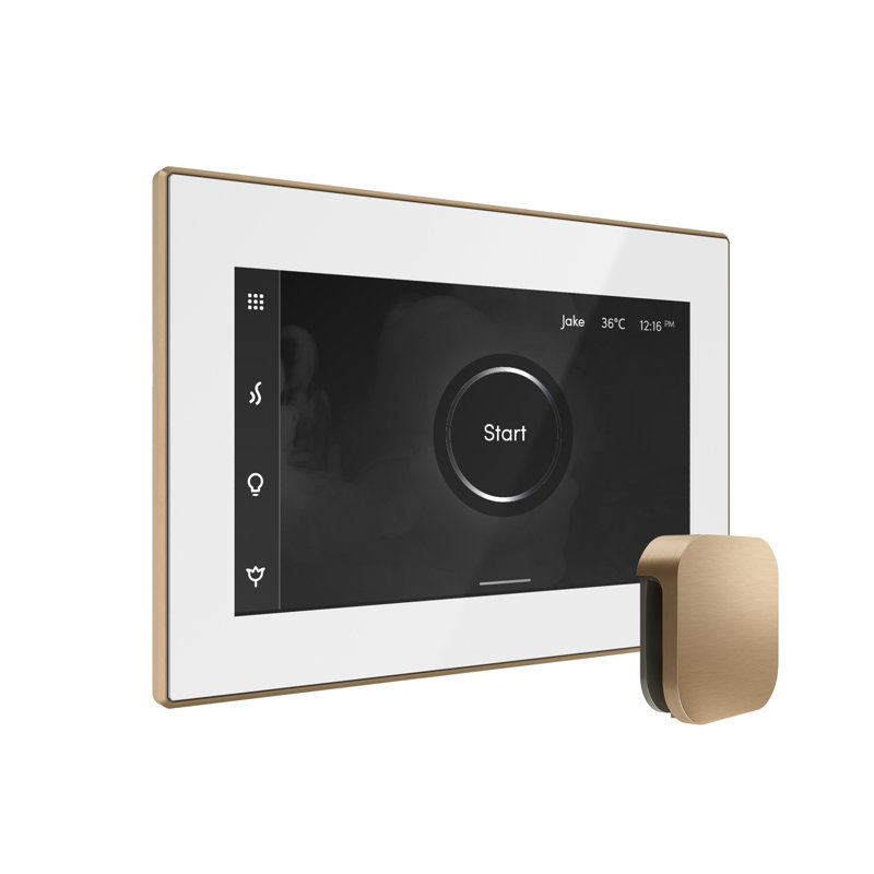 XDream Steam Shower Control Package with iSteamX Control and Linear Steamhead, Brushed Bronze