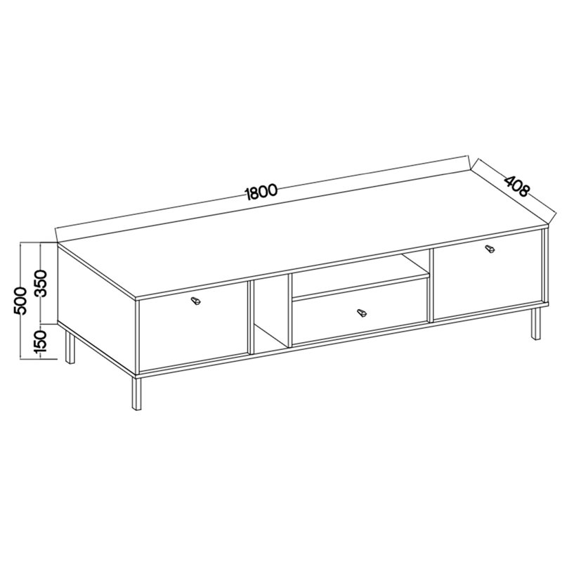 TV Sandbeige 180 cm