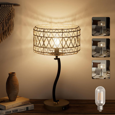Large Drawstring Bohemian Desk Lamp