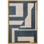 Forme Mid-Century, symboles de polygones bleus, illustrations géométriques abstraites, minimaliste moderne-100707976-100707979
