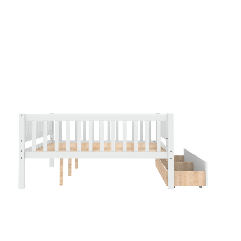 Miyamoto Kids Full Daybed with Drawers, White