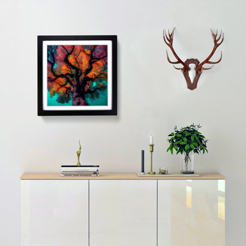 Tree Precisionism - Framed Print, Black