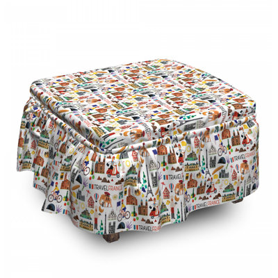 Box Cushion Ottoman Slipcover