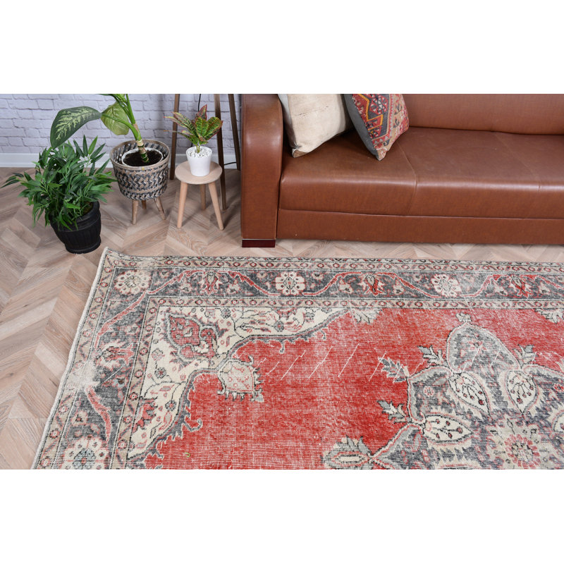 Tapis turc rétro fait à la main de style bohémien et de tapis traditionnel