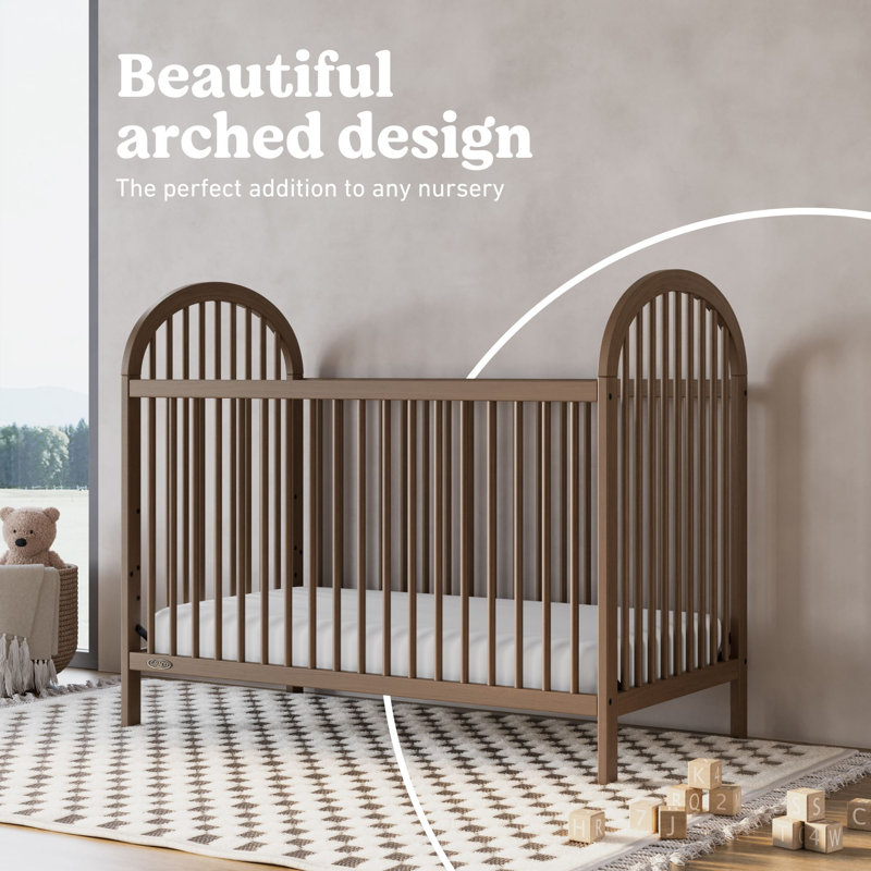 Olivia 3-In-1 Convertible Crib, Hazelnut, No