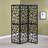 Black 3-Panel Folding Screen
