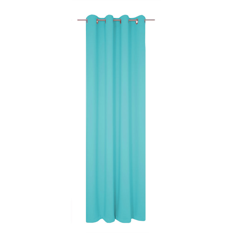 Zoee Eyelet Blackout Curtain, 145cm Width x 245cm Drop, Turquoise