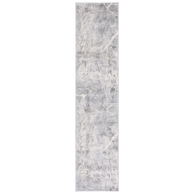 Tapis abstrait tissé à la machine, Tapis de couloir 2 pi x 9 pi