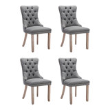 Almeric Kitchen Tufted Flax Upholstered Dining Chair