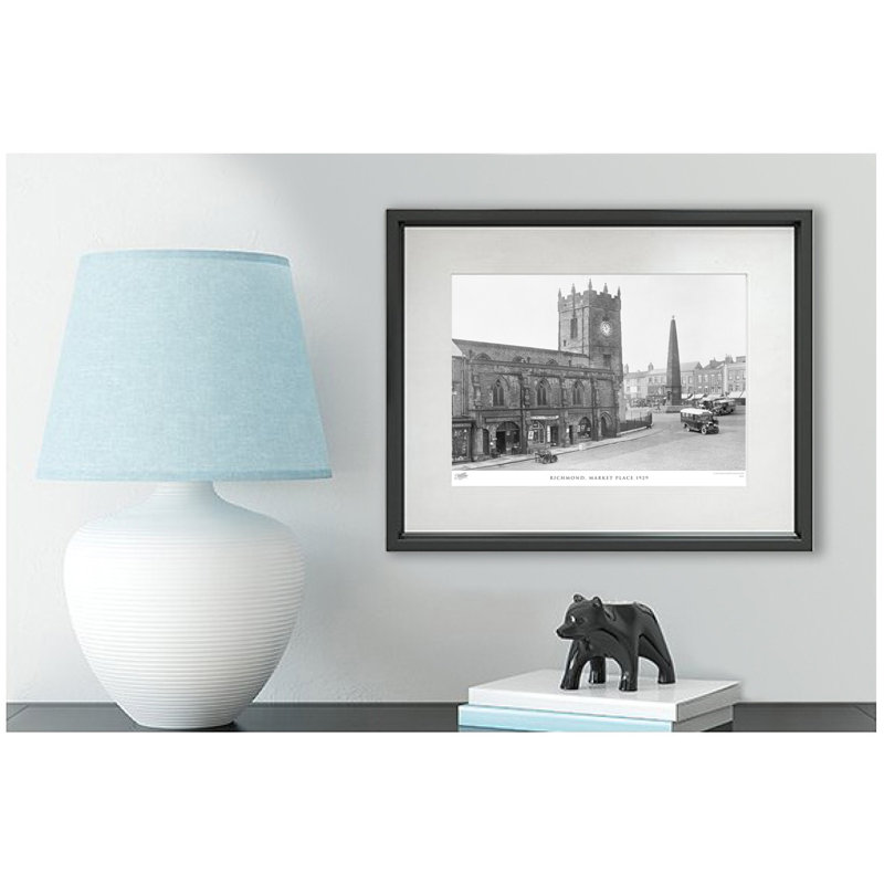 Richmond, Market Place 1929 by Francis Frith - Single Picture Frame Print, 40cm H x 50cm W x 2.3cm D