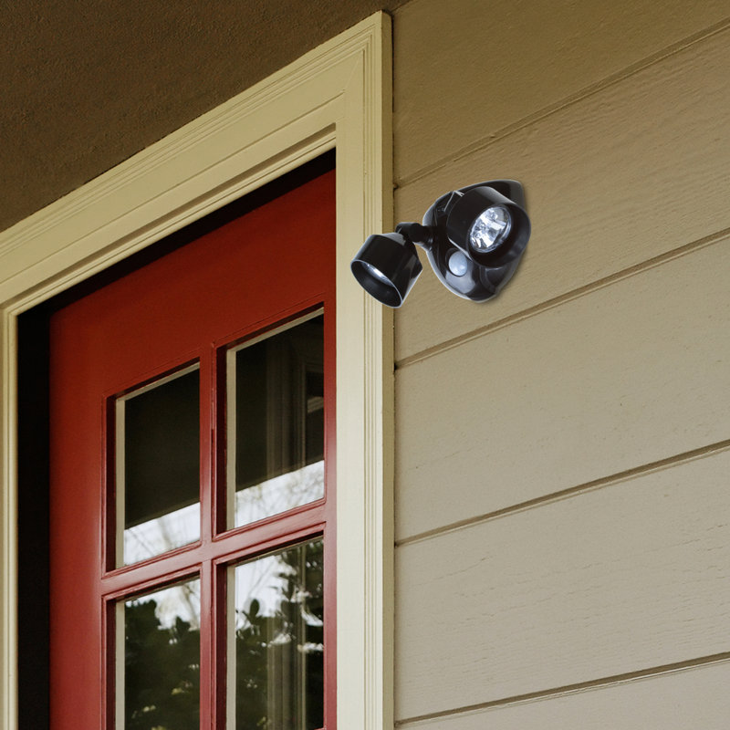 Black Dual Head Motion Sensor LED Security Light