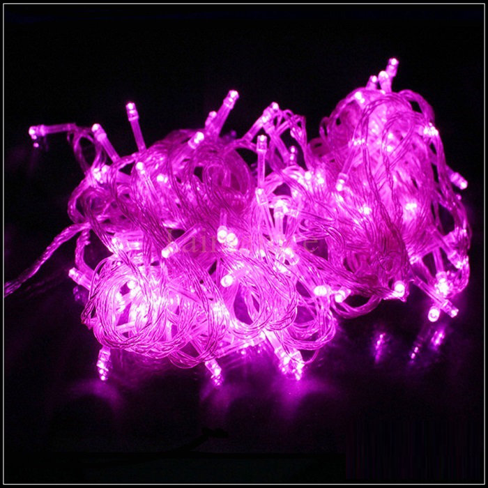 Milo Indoor Plug-in LED Wide Angle LED String Light, 32 ft., Pink