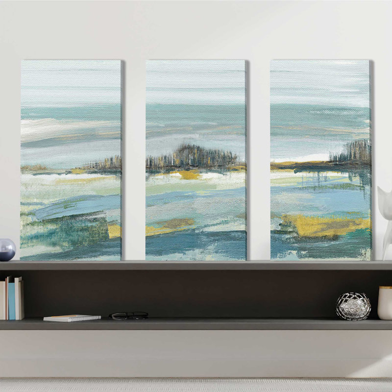 «Lewbeach Vista», ensemble de 3 toiles tendues, H 24 po x l 36 po x P 0,75 po