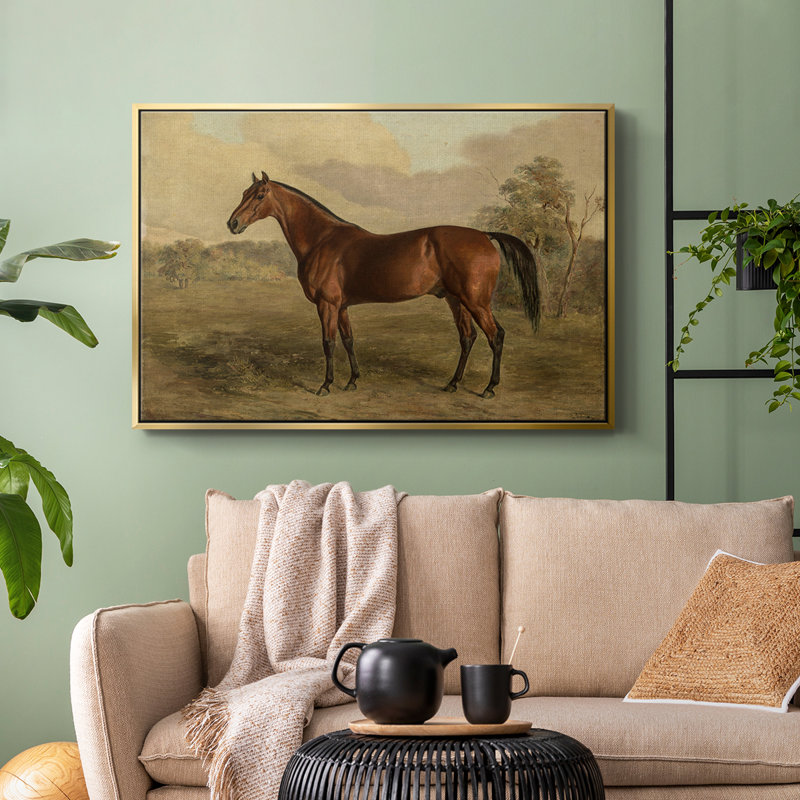 Botanique rétro - Cxxi, H 25 po x l 37 po x P 2 po, Toile avec cadre flottant or