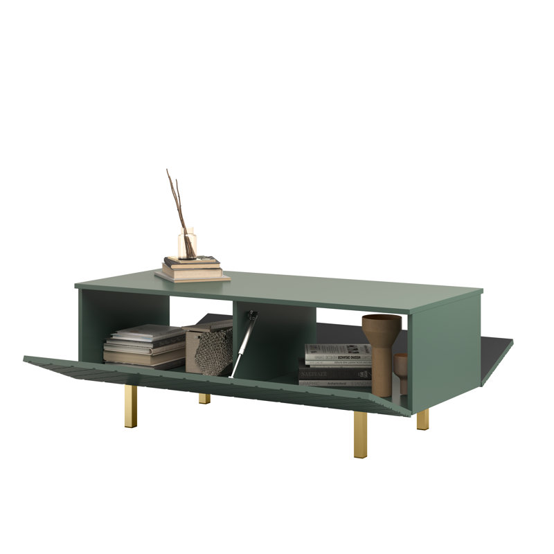 Aset Four Leg Coffee Table with Storage, Labrador/Gold