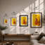 Cello On Gold Modern - Print-977898210-977898209