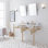 Greyleigh Copeland 60" Stone Oval Bathroom Sink with Overflow