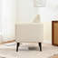 Fauteuil rembourré avec tissu chenille - beige pour l'ameublement de chambre à coucher brun-1323464499