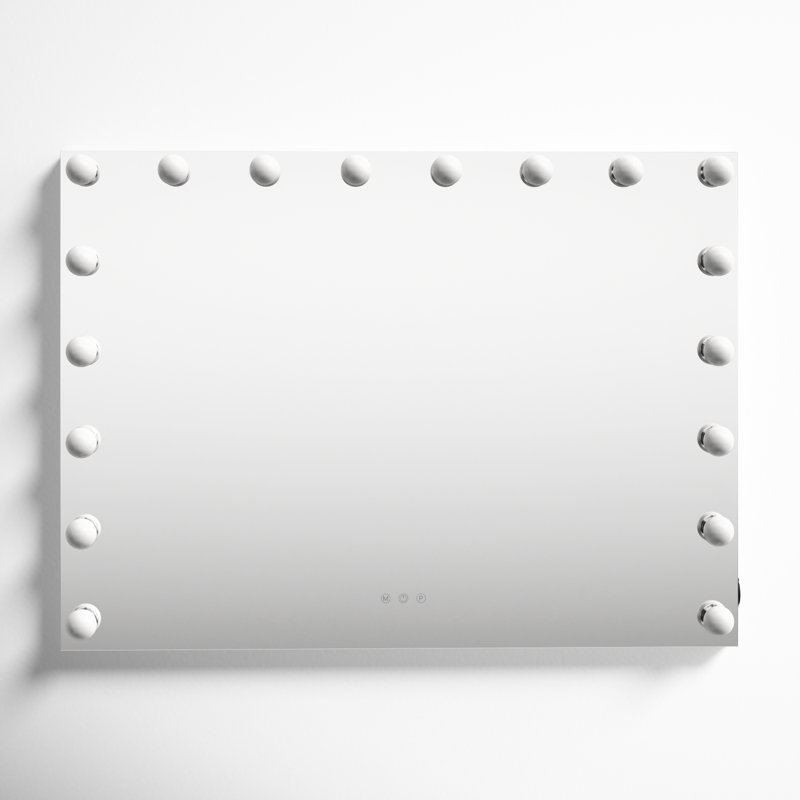 Miroir de maquillage / rasage Hollywood, H 23,6 po x l 31,5 x P 6,3 po