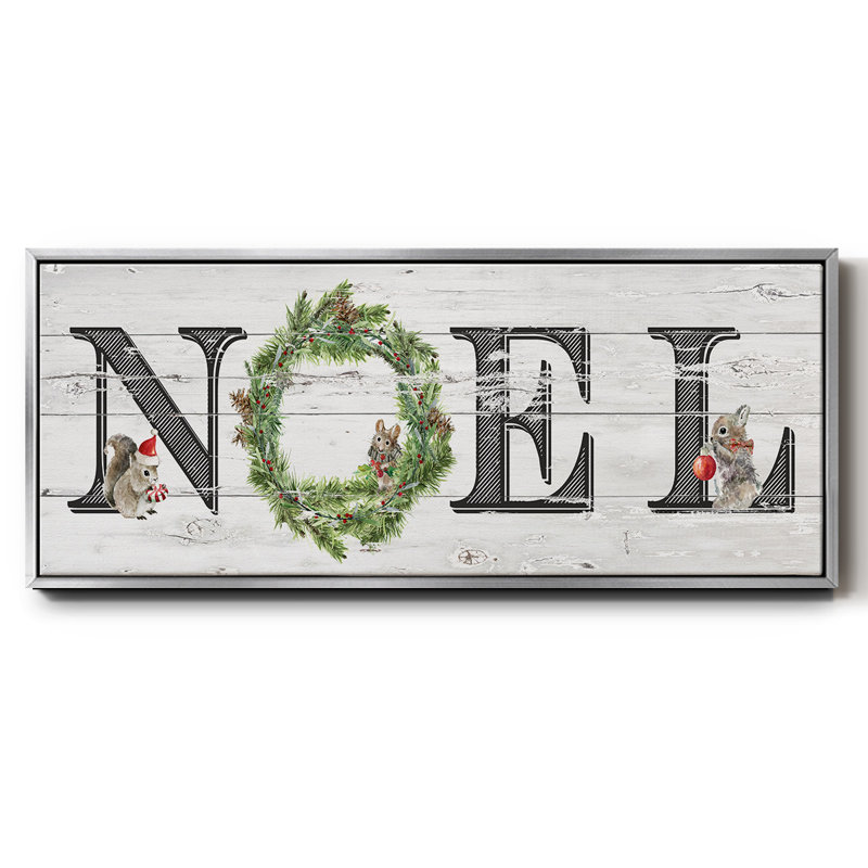 Farmhouse Noel - toile encadrée, H 12 po x l 30 po