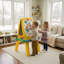 Chevalet magnétique double face de luxe Crayola - Grand tableau blanc et tableau effaçable à sec foncé - Comprend des lettres magnétiques, des engrenages et des crayons - Station d'art pliable