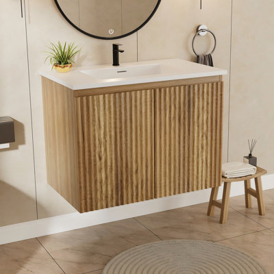 Armoire murale pliante avec évier crème