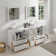 Karson 72'' Double Bathroom Vanity with Engineered Marble Top with Mirror