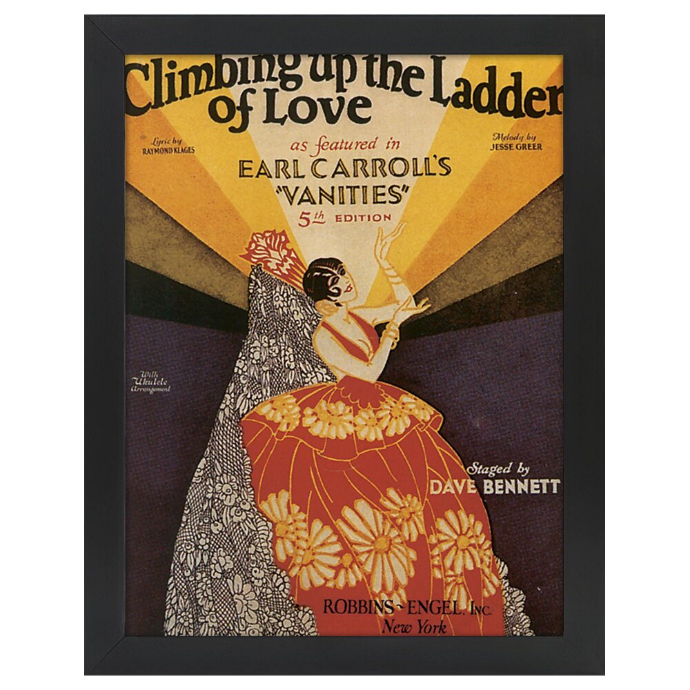 Leinwandbild Vintage Music Cover Klettern auf der Ladder of Love