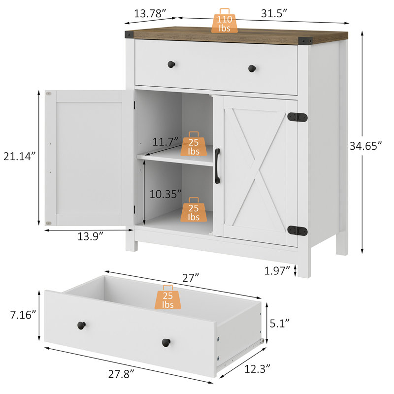 Buffet 31,5 po Siler HZDS015