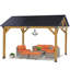 10 x 12 pi Pavillon de jardin en cèdre avec toit en acier galvanisé
