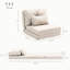 Lit de maison pliant et tapissier: revêtement de chaise en lin beige réglable