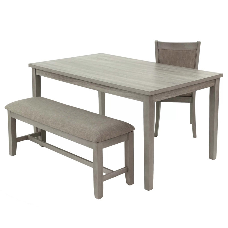 Ensemble repas pour 6 personnes, gris, Gris / Beige