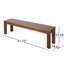Bancs 60,42 "en bois rustique de 2 panneaux terreux 2 lattes, structure stable