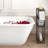 Slim Rolling Storage Cart With Wood Top For Small Spaces (Maximize Laundry Room Organization)-113573028